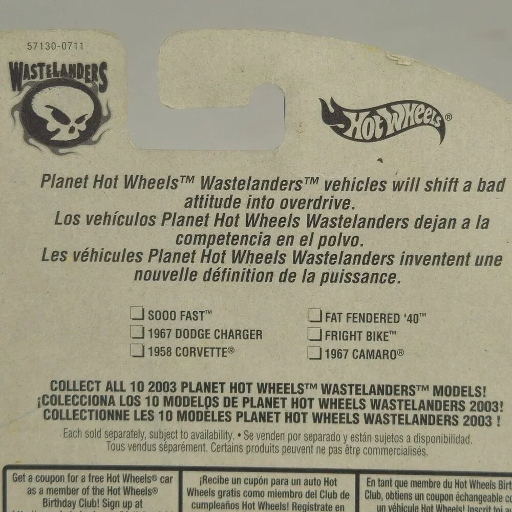 2003 Hot Wheels #151 Wastelanders 1958‎ Chevy Corvette - MINT - (K230)